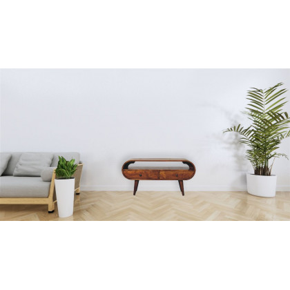 Artisan - Chestnut Circular TV Stand