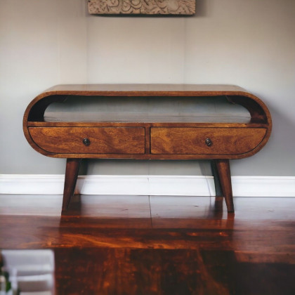 Artisan - Chestnut Circular TV Stand
