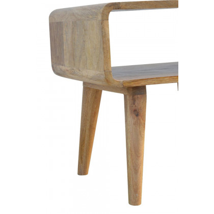 Artisan Curved Open Bedside - Oak-ish