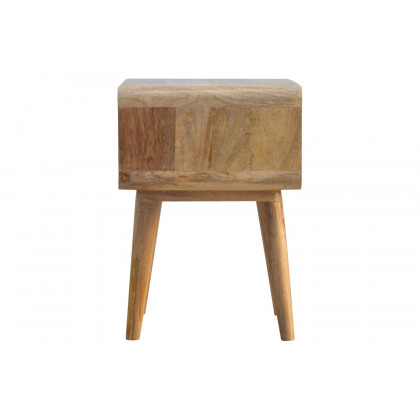 Artisan Curved Open Bedside - Oak-ish
