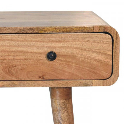 Artisan - Curved Oak-Ish Writing Desk