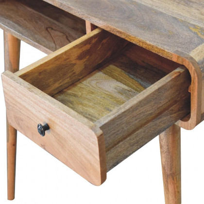 Artisan - Curved Oak-Ish Writing Desk