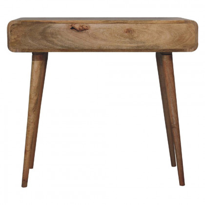 Artisan - Curved Oak-Ish Writing Desk