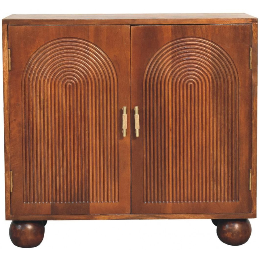 Artisan - Chestnut Carved Ball Cabinet