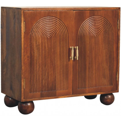 Artisan - Chestnut Carved Ball Cabinet