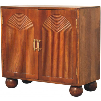 Artisan - Chestnut Carved Ball Cabinet