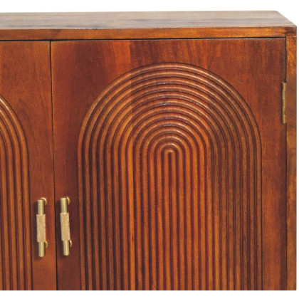 Artisan - Chestnut Carved Ball Cabinet