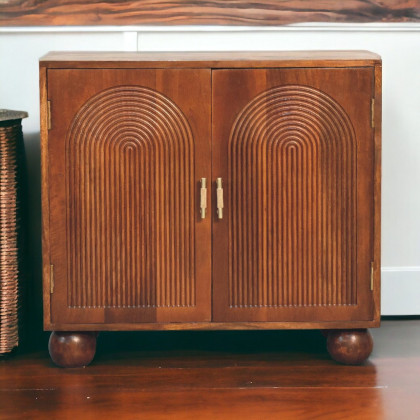 Artisan - Chestnut Carved Ball Cabinet