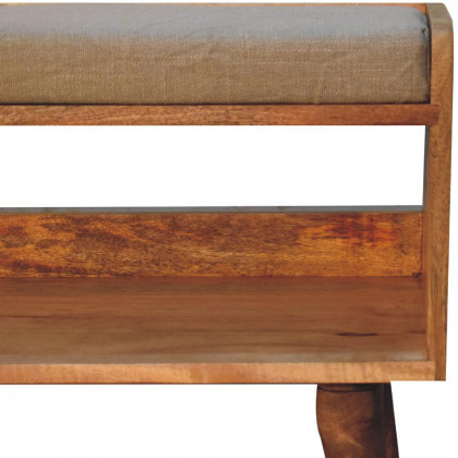 Artisan - Oak-Ish Nordic Storage Bench With Mud Linen