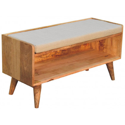 Artisan - Oak-Ish Nordic Storage Bench With Mud Linen