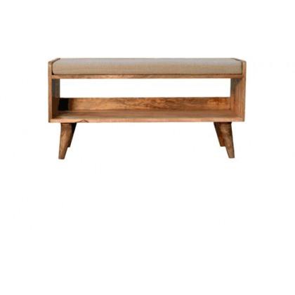 Artisan - Oak-Ish Nordic Storage Bench With Mud Linen