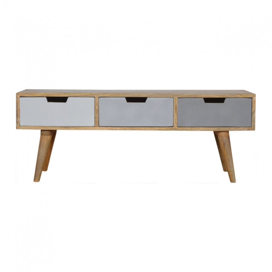 Artisan - Painted Media Unit with 3 Drawer in Gray