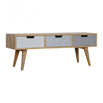 Artisan - Painted Media Unit with 3 Drawer in Gray