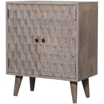 Artisan - Mini Pineapple Carved Stone Finish Cabinet