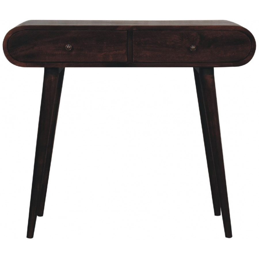 Artisan - Light Walnut Curved Edge Console Table