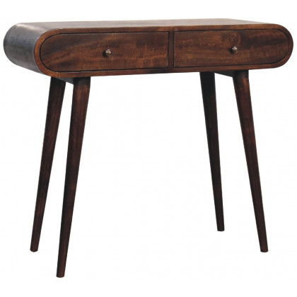 Artisan - Light Walnut Curved Edge Console Table
