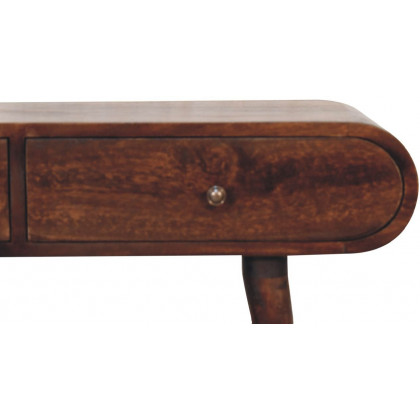 Artisan - Light Walnut Curved Edge Console Table