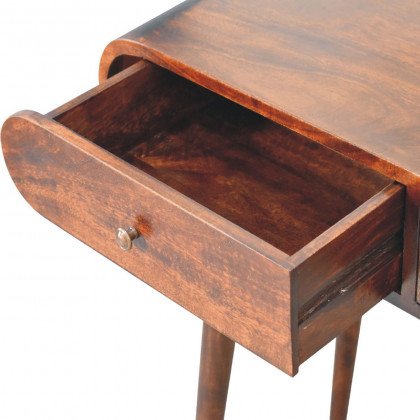 Artisan - Light Walnut Curved Edge Console Table