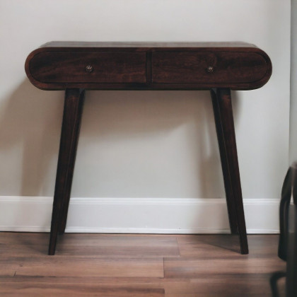 Artisan - Light Walnut Curved Edge Console Table