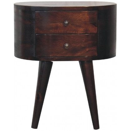 Artisan - Light Walnut Rounded Nightstand Table