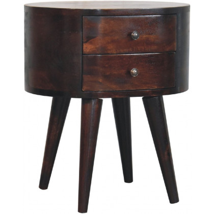 Artisan - Light Walnut Rounded Nightstand Table