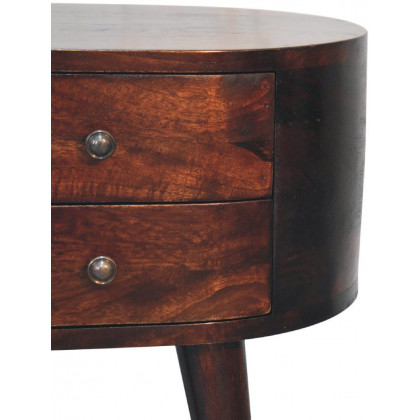Artisan - Light Walnut Rounded Nightstand Table