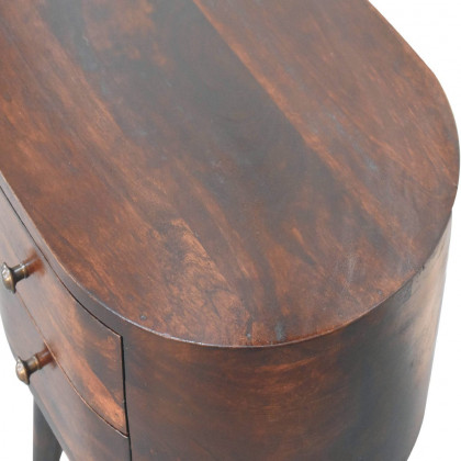 Artisan - Light Walnut Rounded Nightstand Table