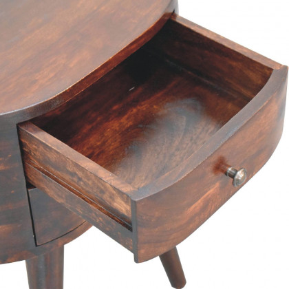 Artisan - Light Walnut Rounded Nightstand Table