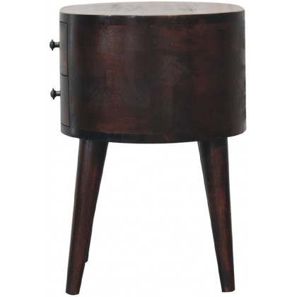 Artisan - Light Walnut Rounded Nightstand Table