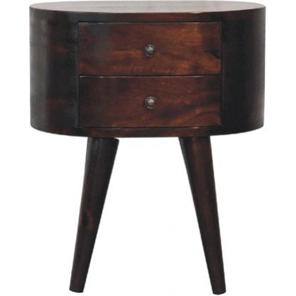 Artisan - Light Walnut Rounded Nightstand Table