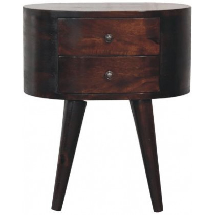 Artisan - Light Walnut Rounded Nightstand Table