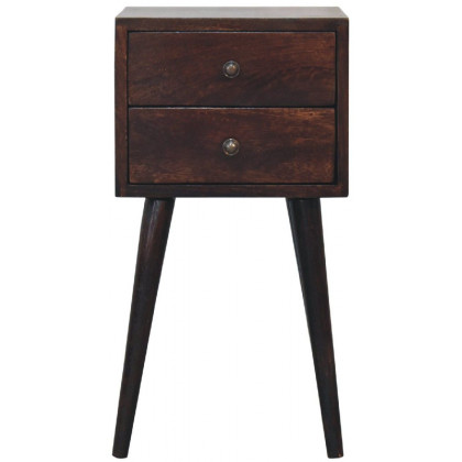 Artisan - Mini 2 Drawer Light Walnut Nightstand