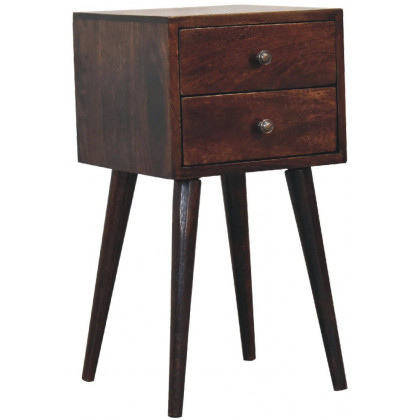 Artisan - Mini 2 Drawer Light Walnut Nightstand