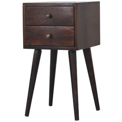 Artisan - Mini 2 Drawer Light Walnut Nightstand