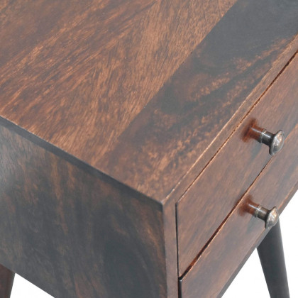 Artisan - Mini 2 Drawer Light Walnut Nightstand