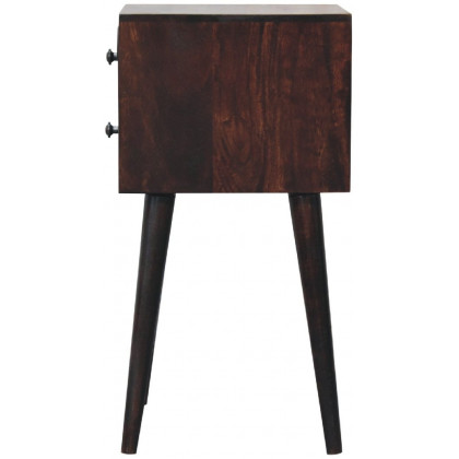 Artisan - Mini 2 Drawer Light Walnut Nightstand