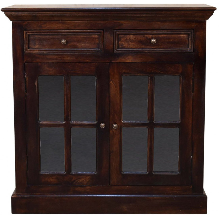 Artisan - Light Walnut Cabinet With Glazed Doors