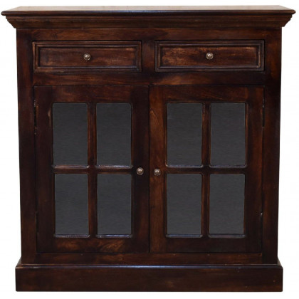 Artisan - Light Walnut Cabinet With Glazed Doors