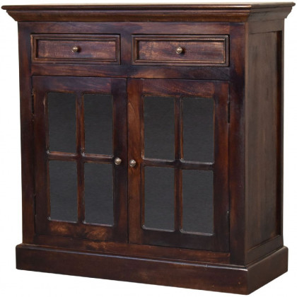 Artisan - Light Walnut Cabinet With Glazed Doors