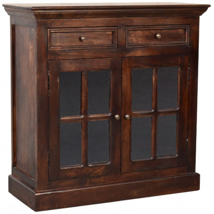 Artisan - Light Walnut Cabinet With Glazed Doors