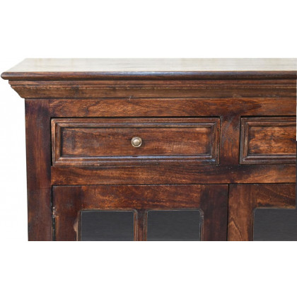 Artisan - Light Walnut Cabinet With Glazed Doors