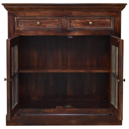 Artisan - Light Walnut Cabinet With Glazed Doors
