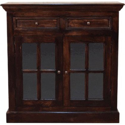 Artisan - Light Walnut Cabinet With Glazed Doors