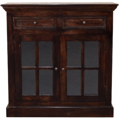 Artisan - Light Walnut Cabinet With Glazed Doors