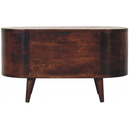 Artisan - Light Walnut Rounded Lid-Up Blanket Box