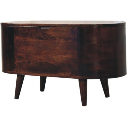 Artisan - Light Walnut Rounded Lid-Up Blanket Box