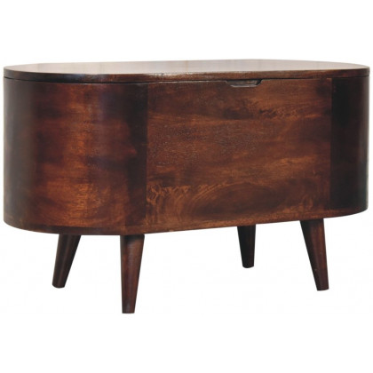 Artisan - Light Walnut Rounded Lid-Up Blanket Box