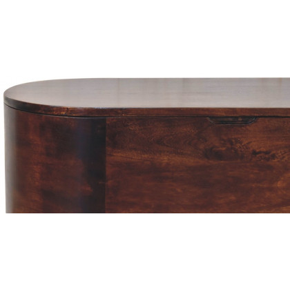 Artisan - Light Walnut Rounded Lid-Up Blanket Box