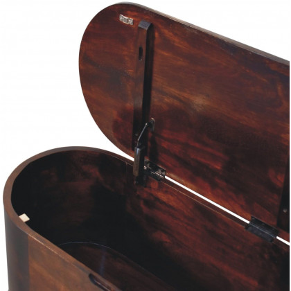 Artisan - Light Walnut Rounded Lid-Up Blanket Box