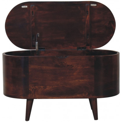 Artisan - Light Walnut Rounded Lid-Up Blanket Box
